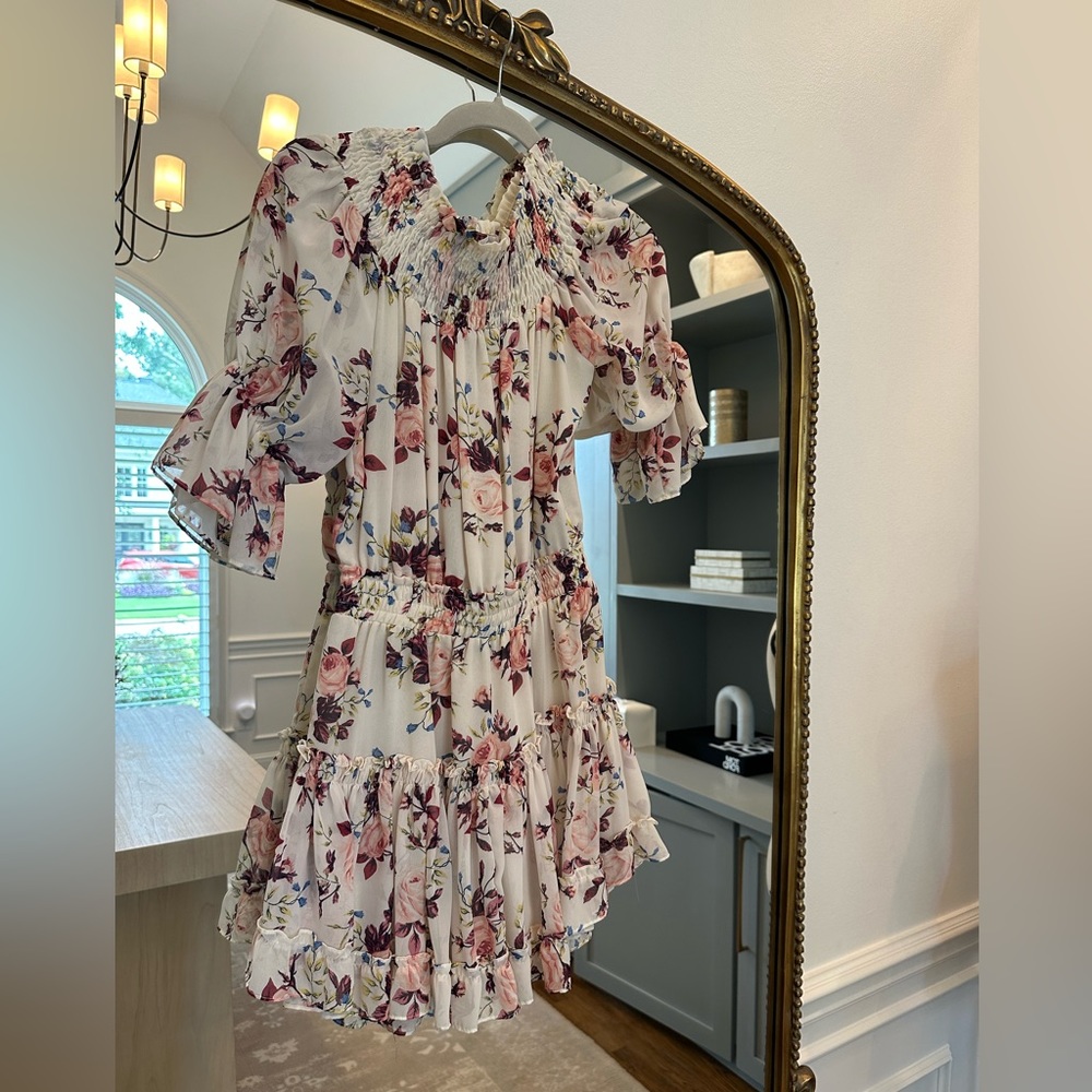 MISA floral ruffle dress size small
